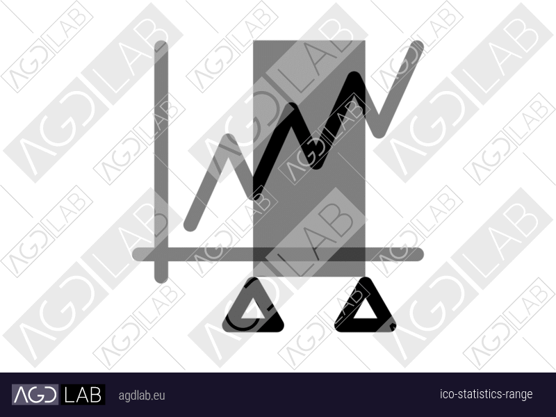 Statistics range icon
