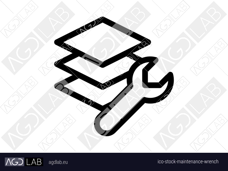 Stock maintenance wrench icon