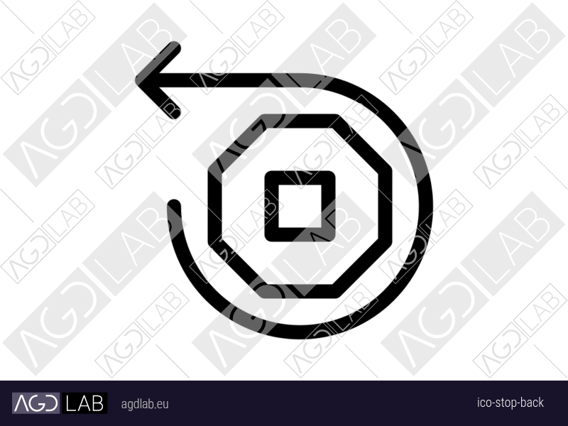 Stop back icon