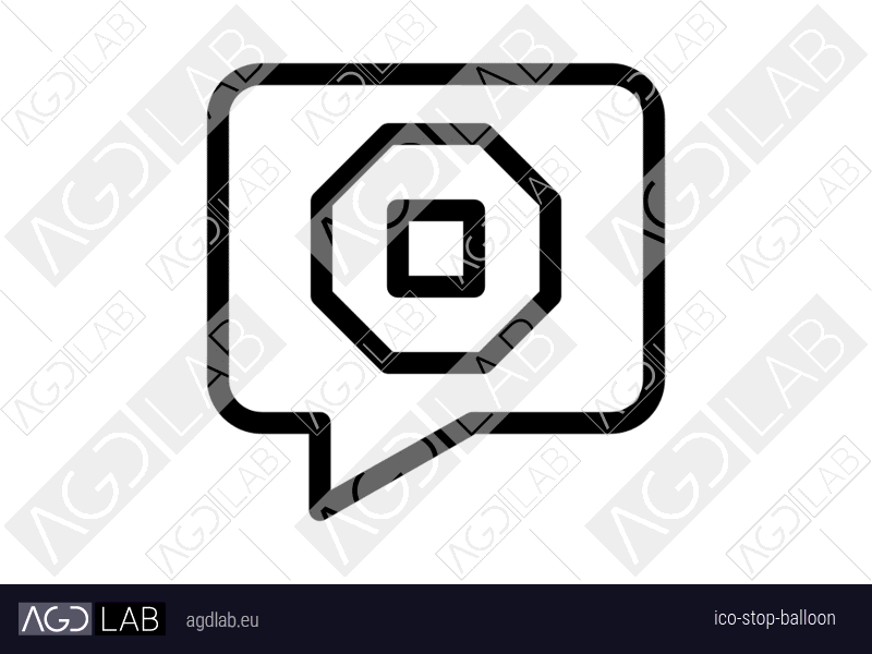 Stop balloon icon