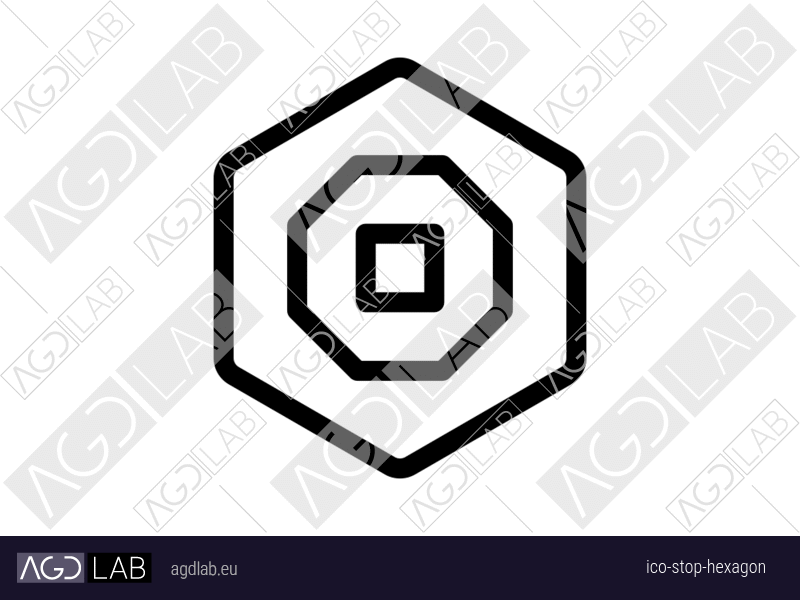 Stop hexagon icon