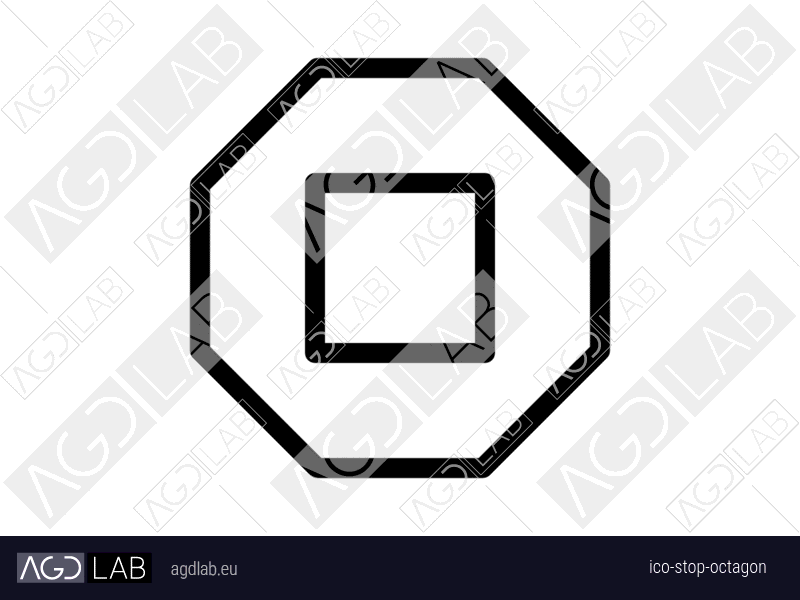 Stop octagon icon