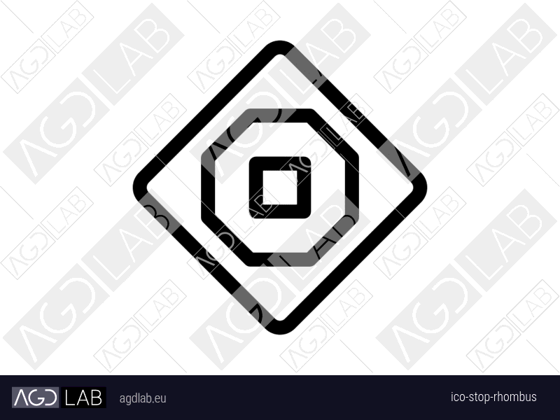 Stop rhombus icon