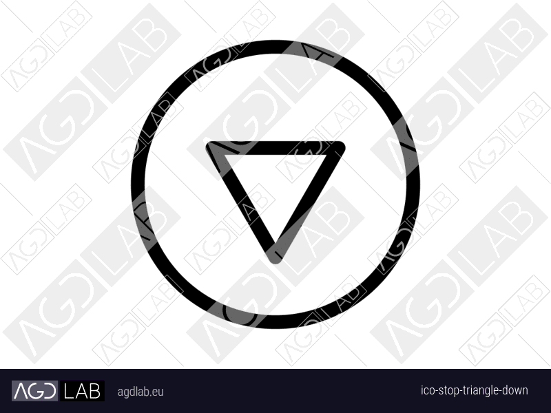 Stop triangle down icon