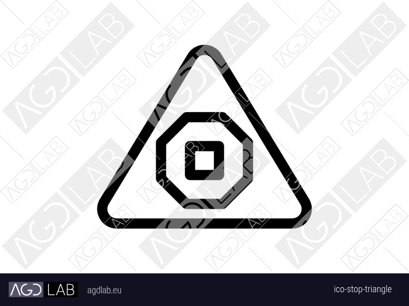 Stop triangle icon