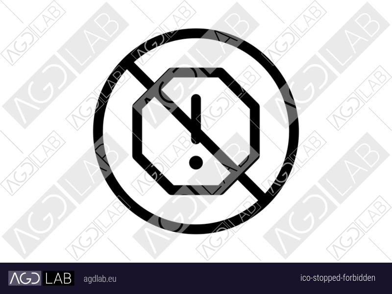 Stopped forbidden icon