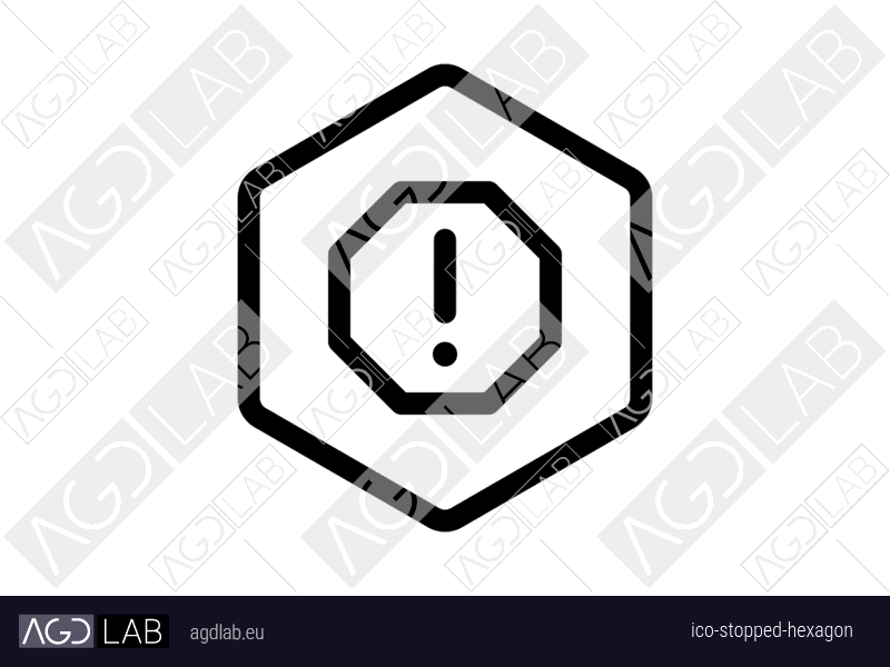Stopped hexagon icon