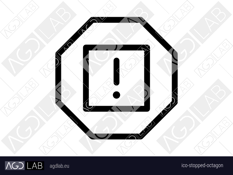 Stopped octagon icon