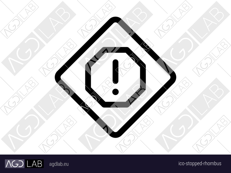 Stopped rhombus icon