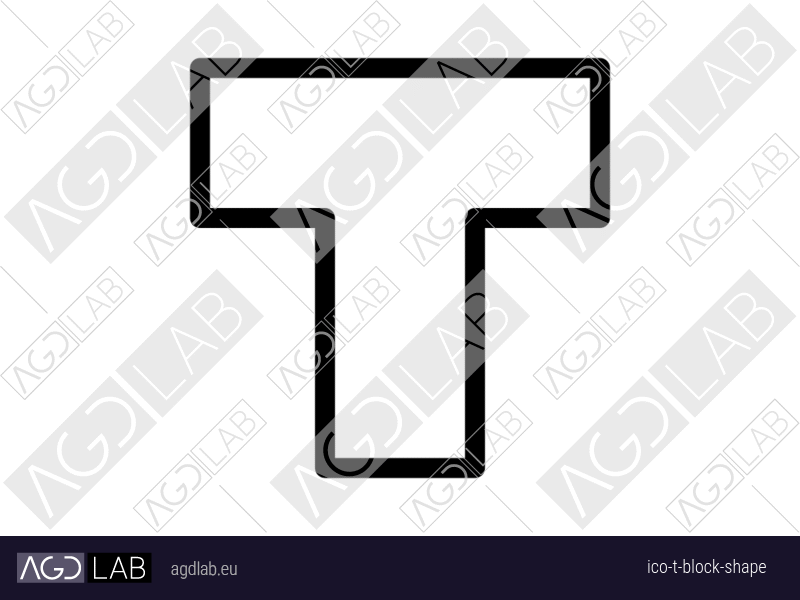 T block shape icon