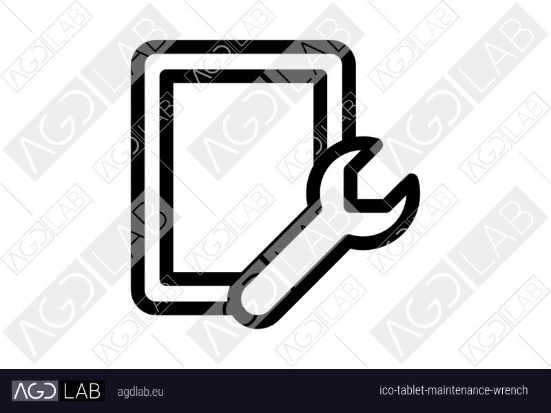 Tablet maintenance wrench icon