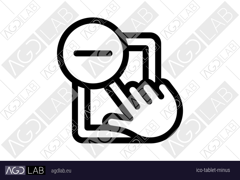 Tablet minus icon