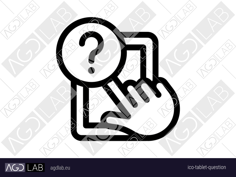 Tablet question icon