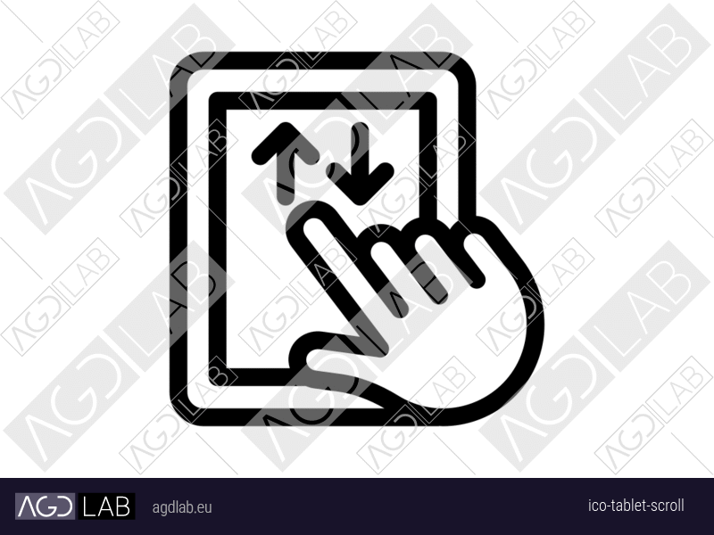 Tablet scroll icon