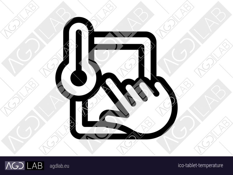 Tablet temperature icon