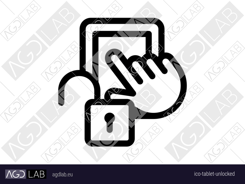Tablet unlocked icon