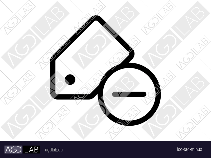 Tag minus icon