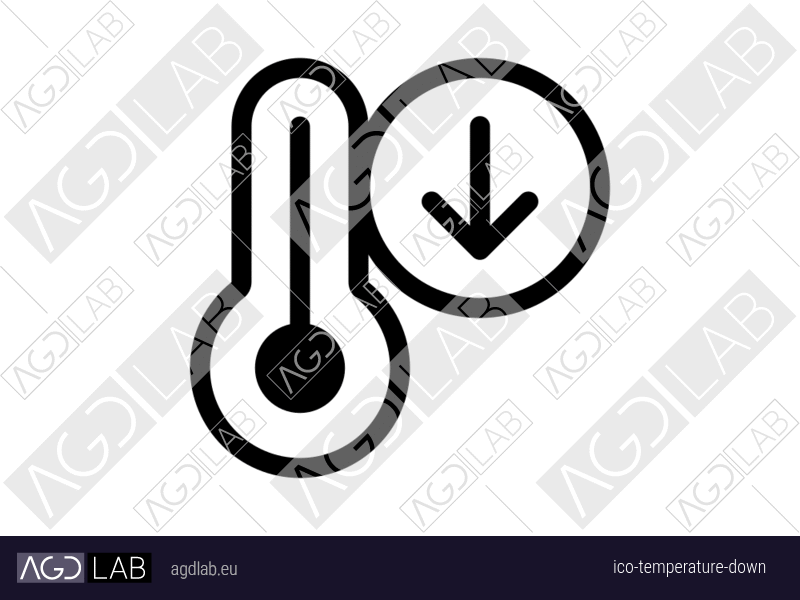 Temperature down icon
