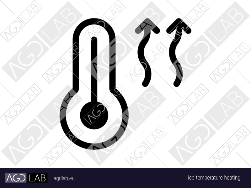 Temperature heating icon