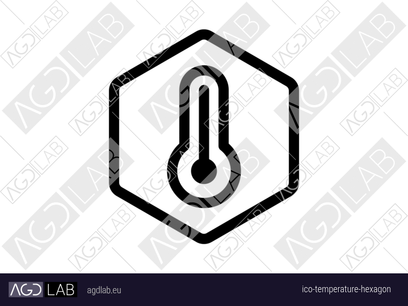 Temperature hexagon icon