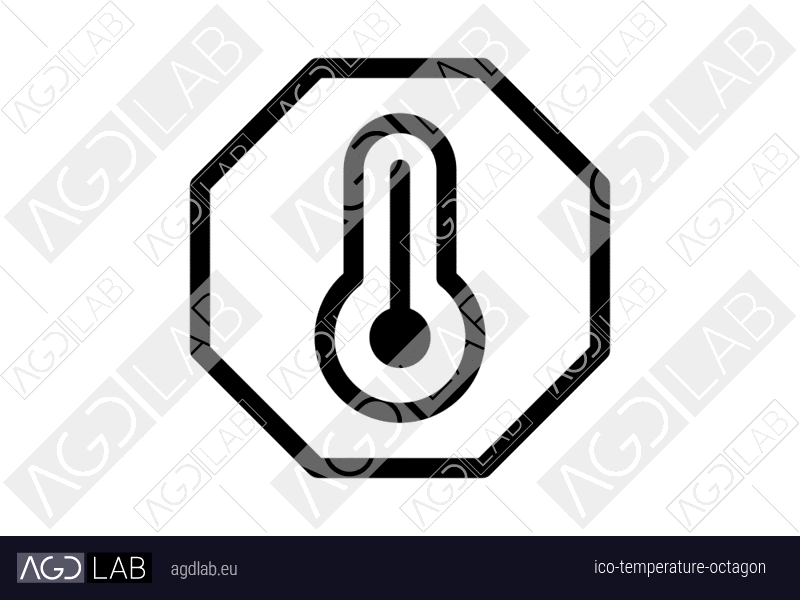 Temperature octagon icon