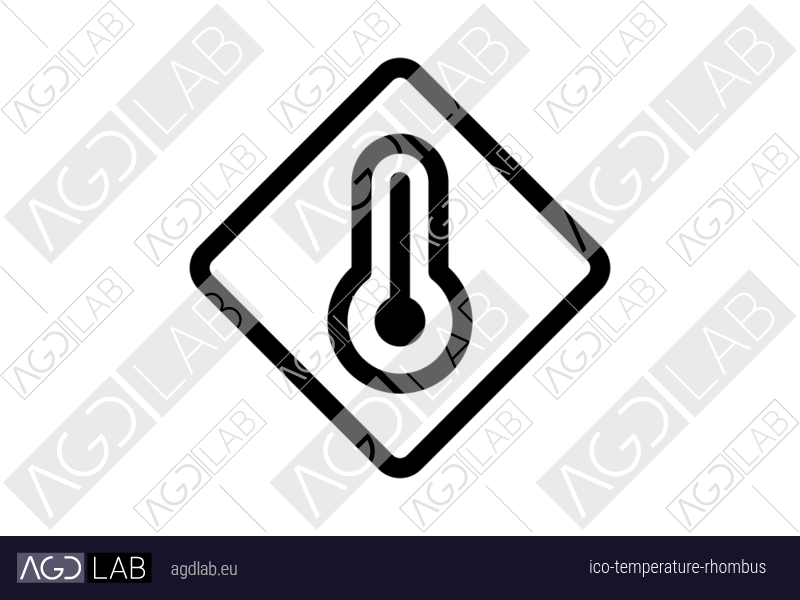 Temperature rhombus icon
