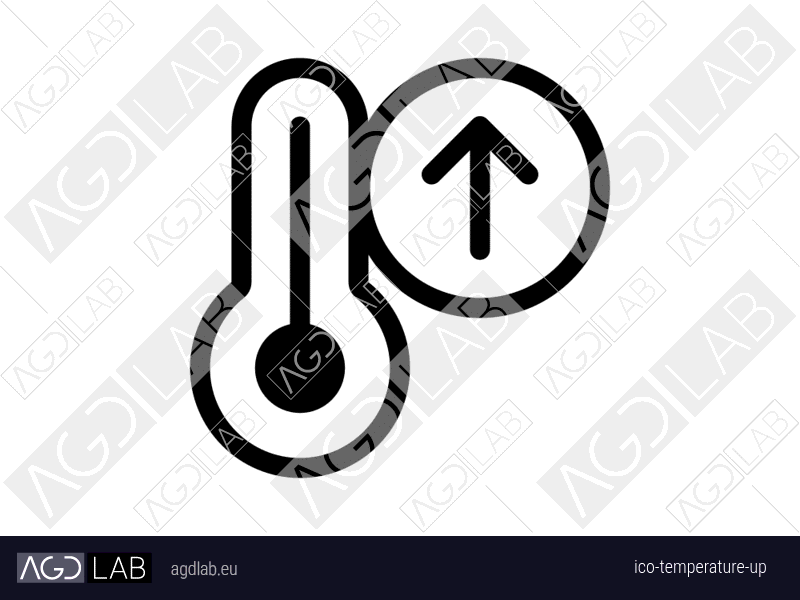 Temperature up icon