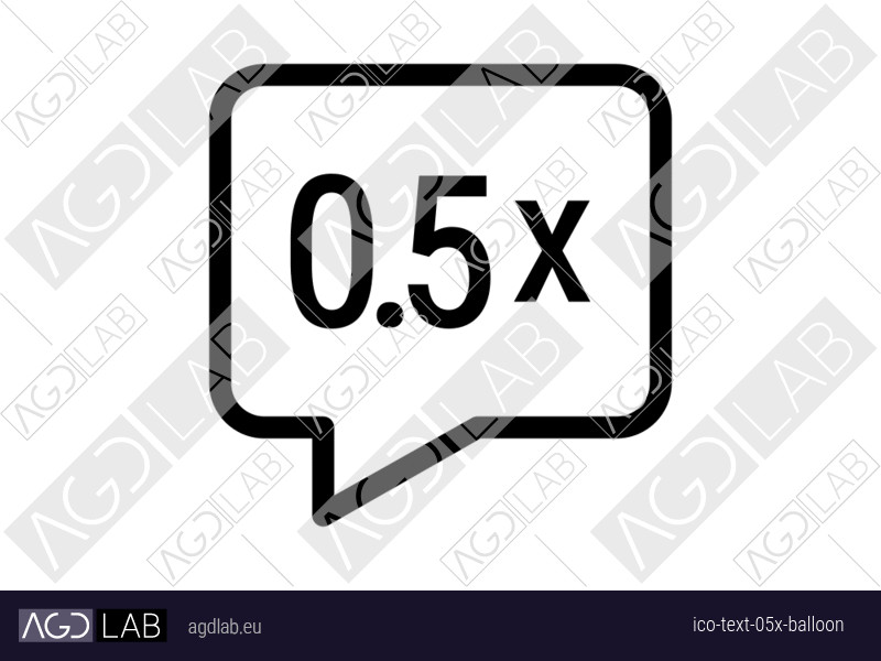 Text 0.5x balloon icon