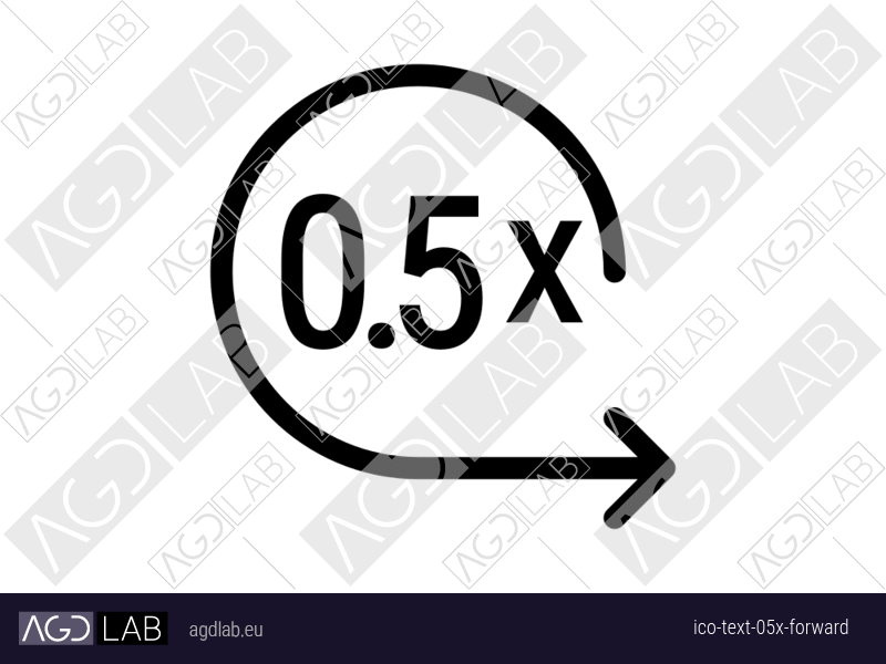 Text 0.5x forward icon