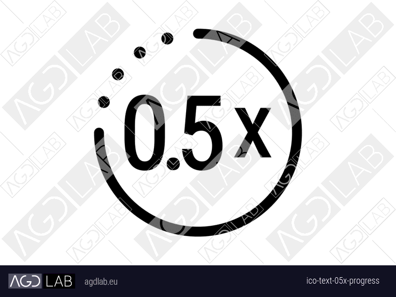 Text 0.5x progress icon