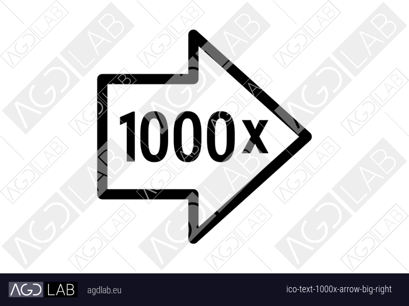 Text 1000x arrow big right icon