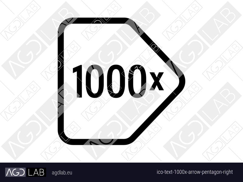 Text 1000x arrow pentagon right icon