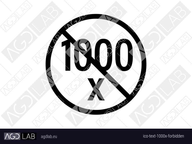 Text 1000x forbidden icon