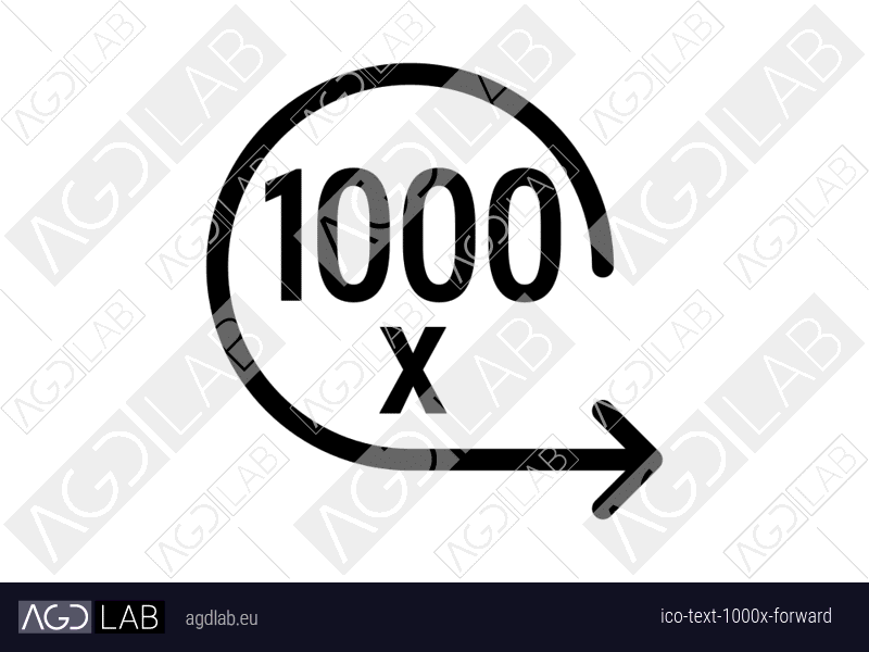 Text 1000x forward icon