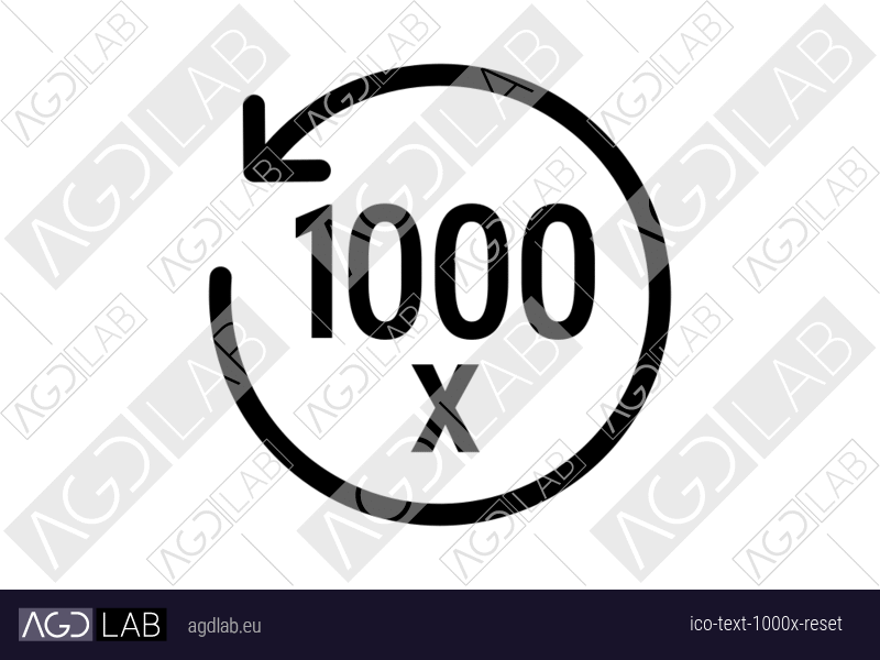 Text 1000x reset icon