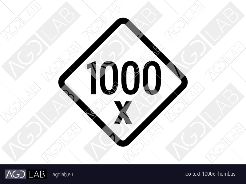 Text 1000x rhombus icon
