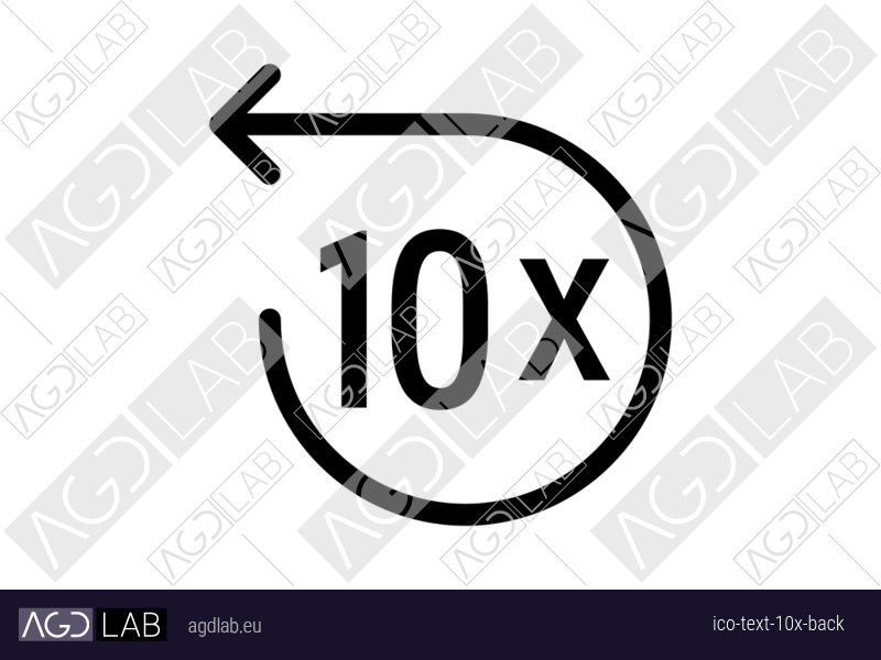 Text 10x back icon