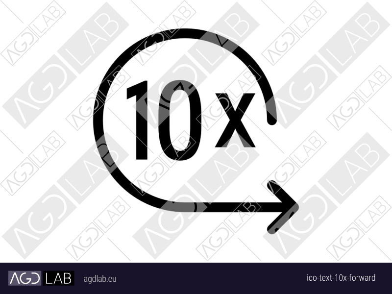 Text 10x forward icon
