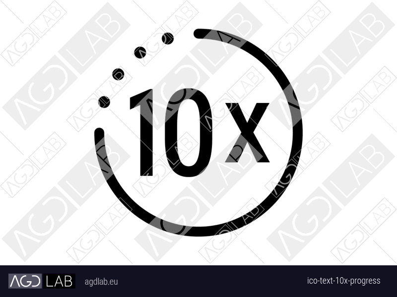 Text 10x progress icon