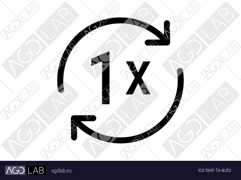 Text 1x auto icon