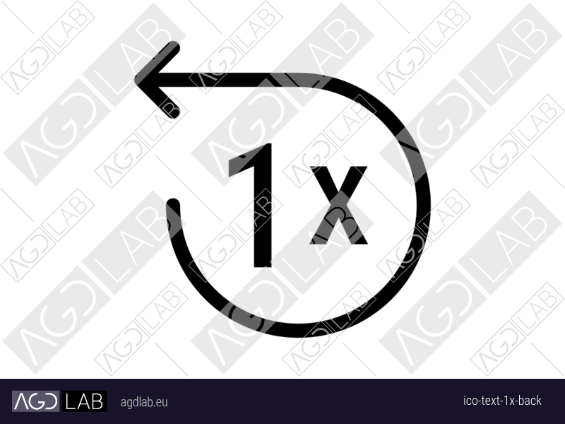 Text 1x back icon