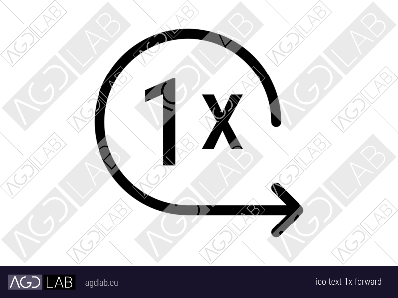 Text 1x forward icon