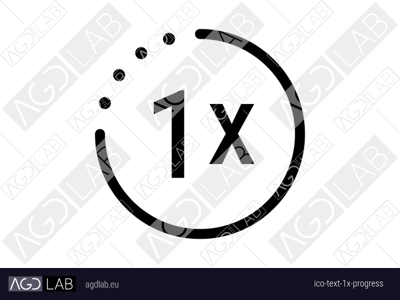Text 1x progress icon