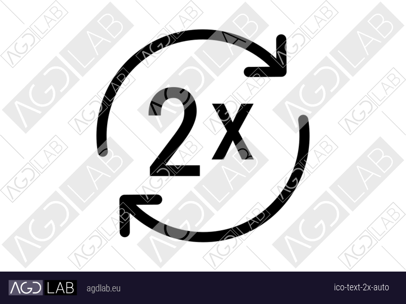 Text 2x auto icon