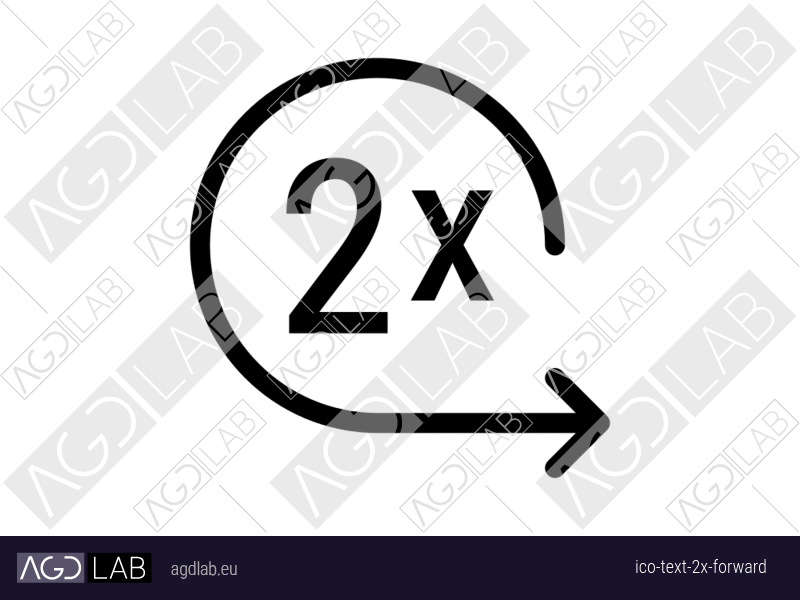 Text 2x forward icon