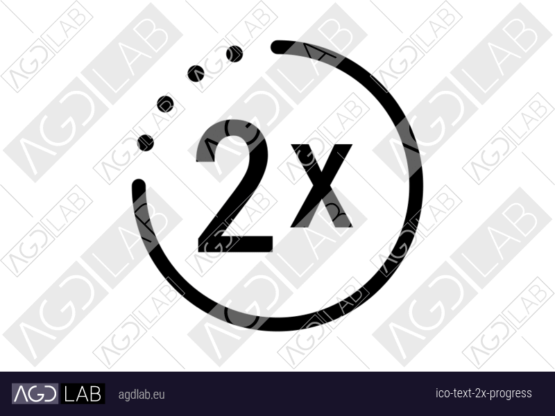 Text 2x progress icon