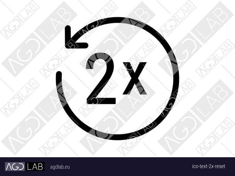 Text 2x reset icon