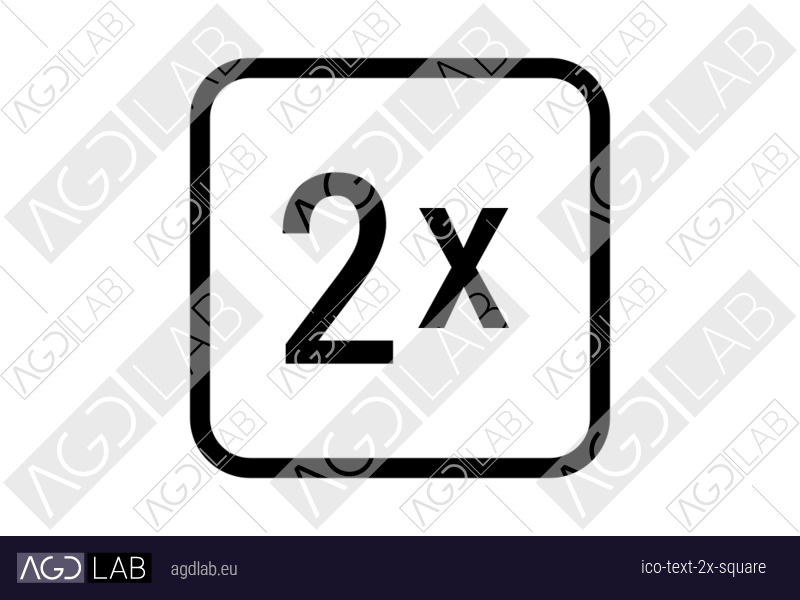 Text 2x square icon