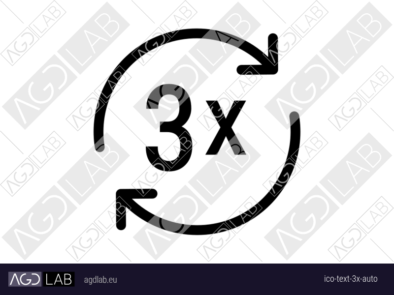 Text 3x auto icon