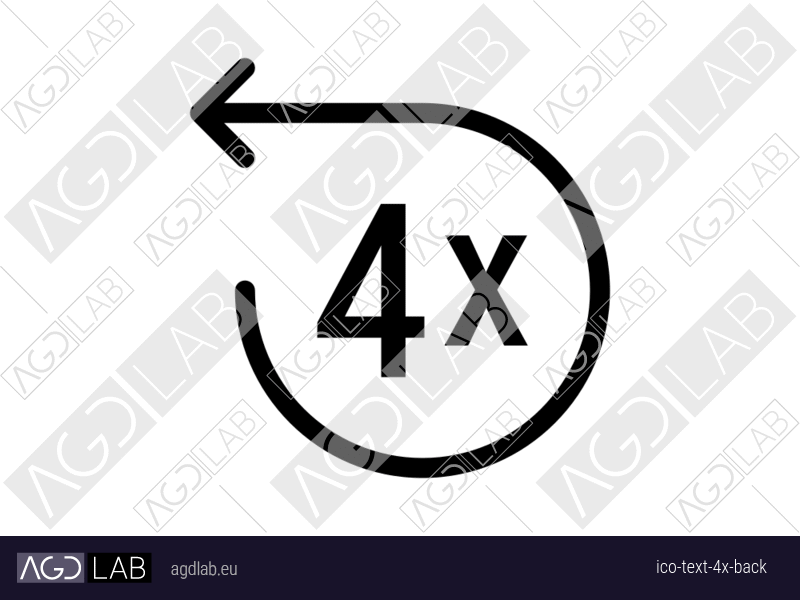 Text 4x back icon